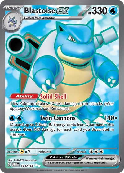 #184 Blastoise-ex (Full Art)