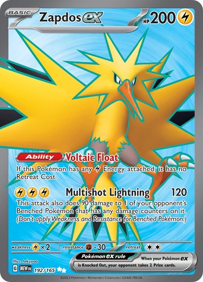 #192 Zapdos-ex (Full Art)